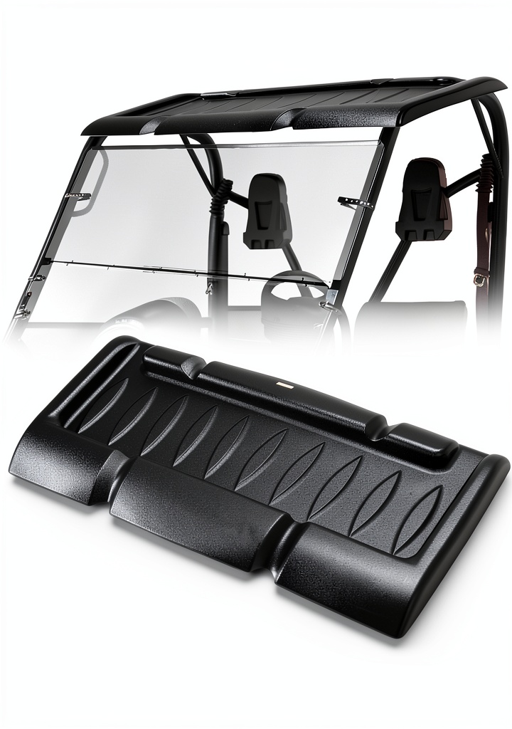 HECASA Black ATV Roof on a Yamaha Rhino