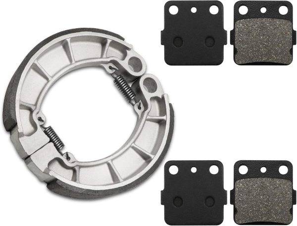 Front Brake Pads and Rear Brake Shoes for Honda Rancher 420 TRX420 FM FE TM TE 2007-2021 Fourtrax Rancher 420 2x4 4x4-6