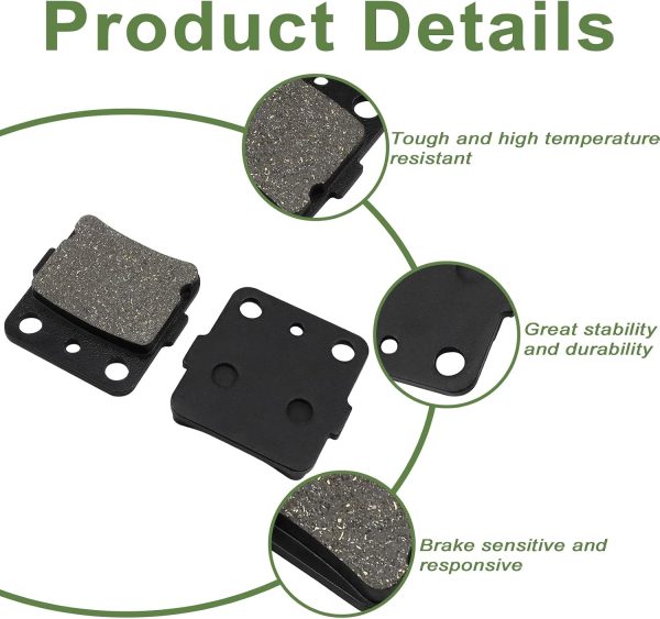 Front Brake Pads and Rear Brake Shoes for Honda Rancher 420 TRX420 FM FE TM TE 2007-2021 Fourtrax Rancher 420 2x4 4x4-5
